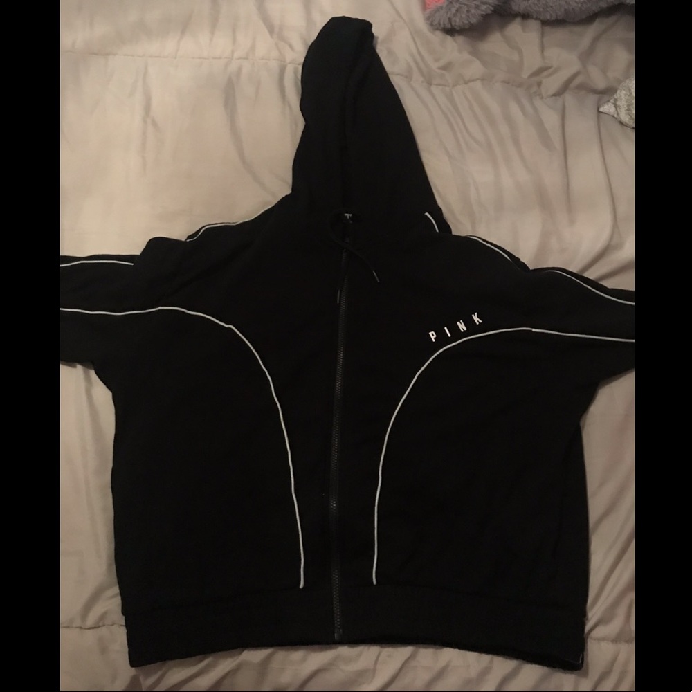 PINK BLACK BOYFRIEND SWEATER